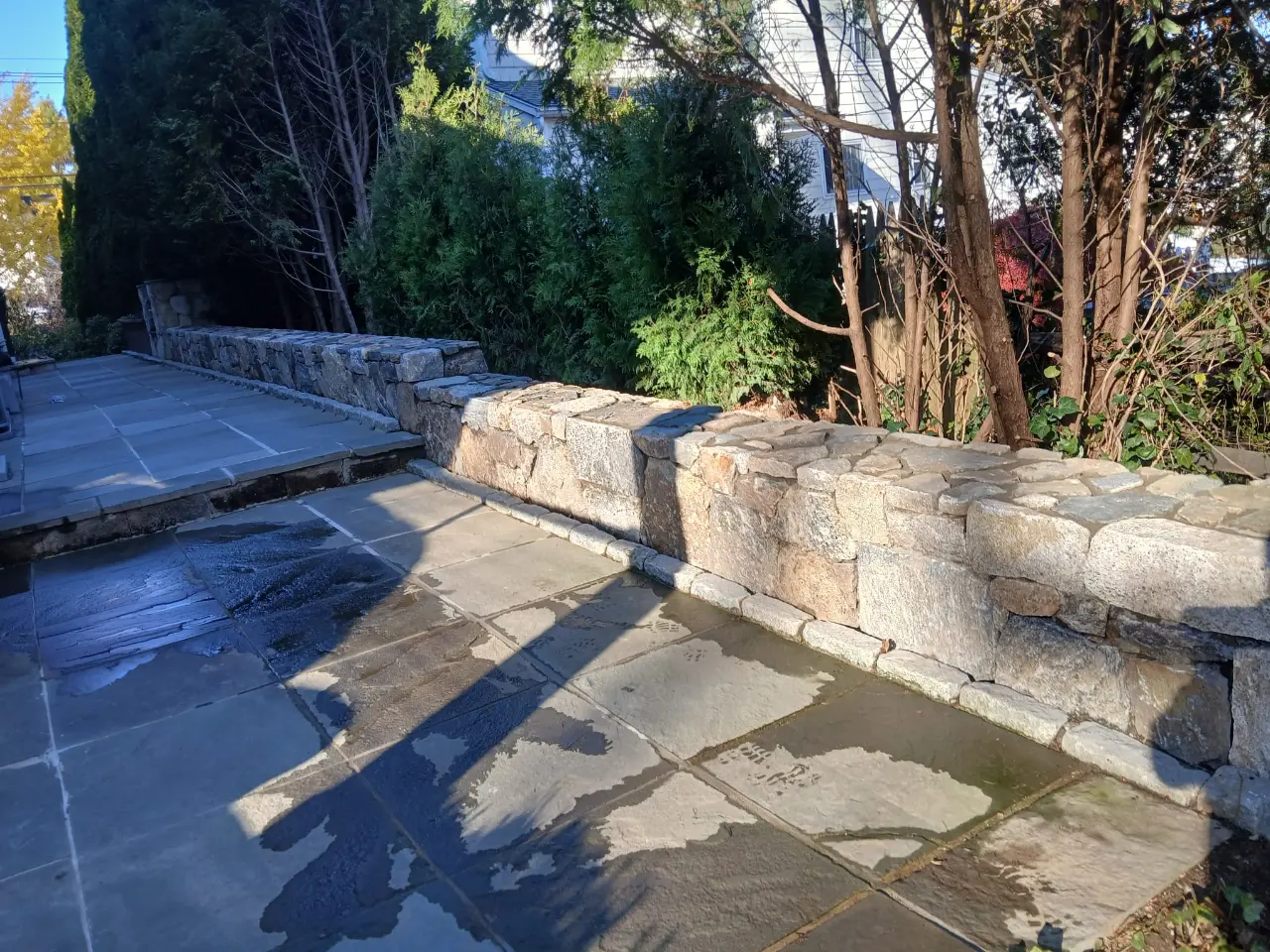 Newly finished front steps in Connecticut
